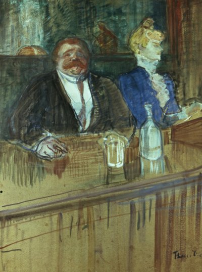 In the Bar: The Fat Proprietor and the Anaemic Cashier by Henri de Toulouse Lautrec